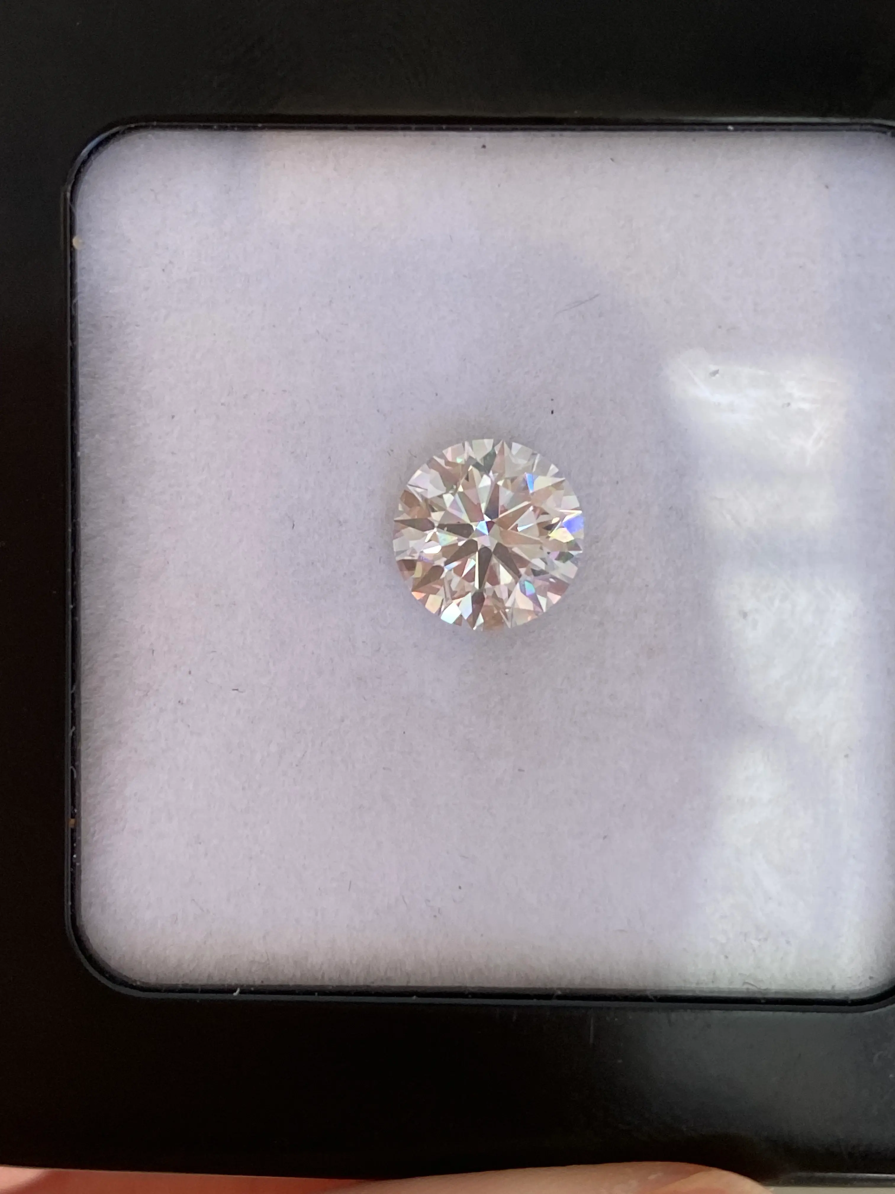 Certified lab diamond with brilliant sparkle